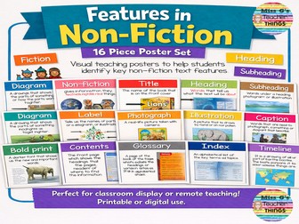 Features in Non-Fiction: 16 Piece Poster Set
