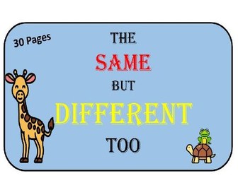The Same but Different Too Inspired EYFS Activities – PSHE, Understanding the World & Discussion