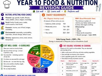 Year 10 Revision Guide Food Preparation and Nutrition