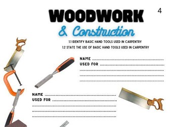 NCFE Occupational Studies Carpentry hand skills full unit workbook