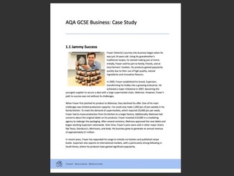 GCSE AQA Unit 1: A pack of Case Study Resources
