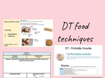 DT Portable Snack PP Work booklet cutting chopping grating slicing designing