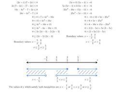 Quadratic Inequality And Simultaneous Inequality Worksheets By