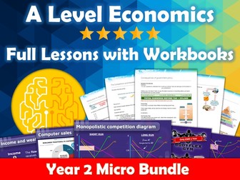 Complete Year 2 Microeconomics Lesson Slides and Workbooks - AQA Economics