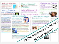 Judaism: Information and Task Sheets for Whole Topic