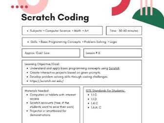 Scratch Coding Lesson Plan