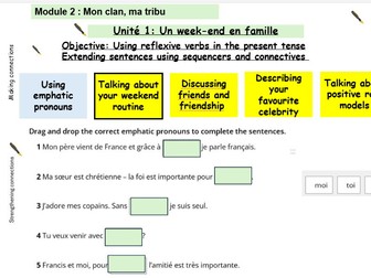 New French AQA Higher GCSE Module 2 Mon clan, ma tribu Unit 1 Un weekend en famille