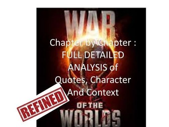 Grade 9 War of the Worlds Detailed Analysis