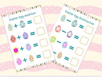 Easter Egg Addition & Subtraction Bundle - 5 & 10