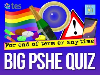 PSHE RSE, Health + Wellbeing QUIZ