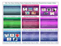 Clothing Items Explanation-Exercises Presentation