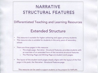 Narrative Structural Features : Extended Structure