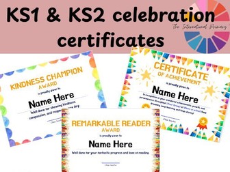 Editable Award Certificates | Primary School Certificates | KS1 & KS2 Achievement Awards