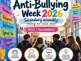 Anti-Bullying Week 2026 Assembly | KS3 Secondary | Bullying & Upstanders