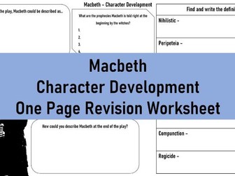 Macbeth Character Development One Page