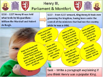 Henry III, Simon De Montfort and the First Parliament.