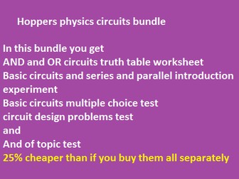 KS 3 or CE electrical circuits bundle