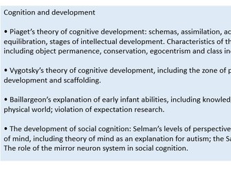 Cognition and development Paper 3