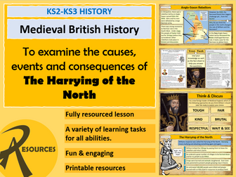 KS3 KS2 History: King William Conqueror Harrying of the North Norman Conquest