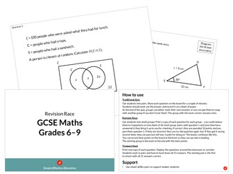 GCSE Maths Revision Race (Grades 6-9)