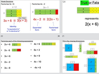 Algebra Tiles Lessons