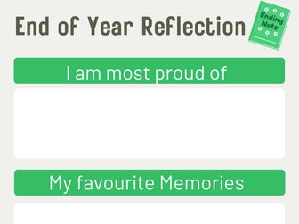 End of Year Reflection