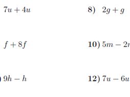 Collecting like terms worksheets (with solutions) | Teaching Resources