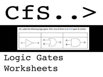 Logic Gates Worksheets