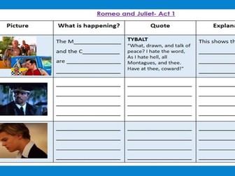 Romeo and Juliet Scheme for SEN students