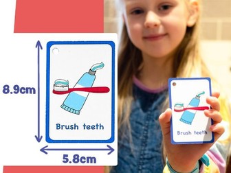 My Bedtime Routine Cards 12 PECS Flashcards For Visual Aid, Special Ed, Speech Delay & Non Verbal