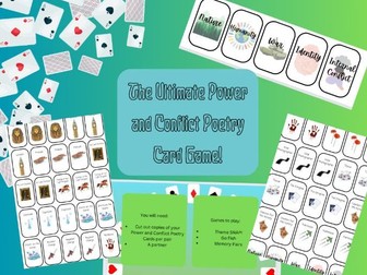 Power and  Conflict Poetry Card Game!