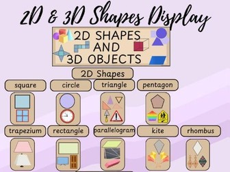 2D Shapes and 3D Objects Display