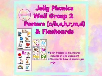 Jolly Phonics Group 2 Posters & Flashcards