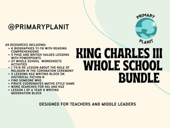 49 Resources  King Charles III Coronation Bundle