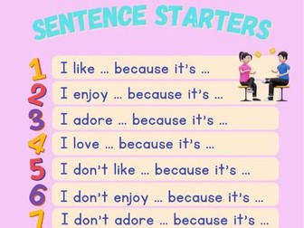 Welsh simple sentence starter poster