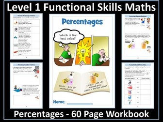 Percentages Workbook Level 1 Maths Functional Skills