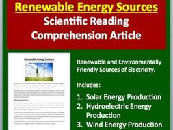 Renewable Energy Production - Clean Electricity - Science Reading Article
