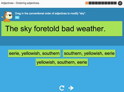 Ordering adjectives - Interactive Activity - KS3 Spag