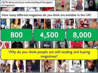 Introduction to the appeal of magazines - Media Studies