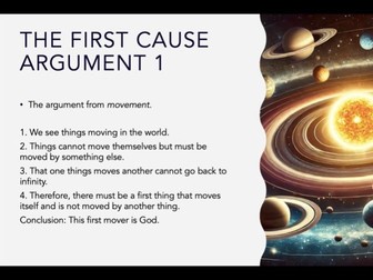 The first cause argument for God (GCSE) AQA