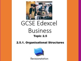 EDEXCEL GCSE BUSINESS 2.5.1 ORGANISATIONAL STRUCTURES (COMPLETE LESSON) 251