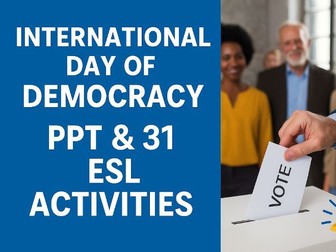 International Day of Democracy – PPT & 31 ESL Flashcard Activities