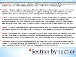 Personal statement structure picture