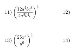 Powers of quotients worksheet no 2 (with solutions)