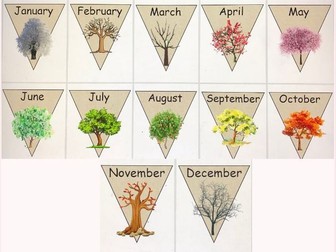 Months of the year bunting