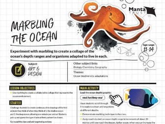 Manta Trust Marbling the Ocean -  Using art to promote discussion on the ocean's depth ranges (KS3)