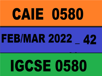 iGCSE Mathematics 0580 Feb March 2022 Paper 42 Walkthrough