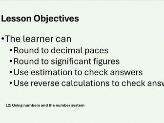 Estimation and rounding Maths Functional Skills L2 GCSE Full Lesson