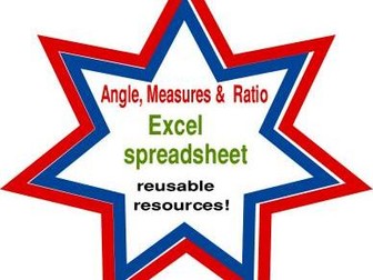 Angle, Measures and Ratio Excel spreadsheets
