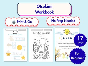 Otsukimi Japanese Moon Viewing Workbook